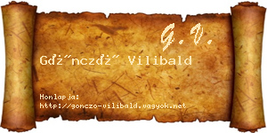 Göncző Vilibald névjegykártya